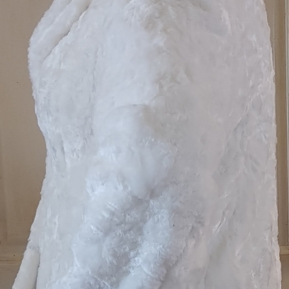 White faux fur teddy jacket. Size XL by Style & Co. NWOT - Picture 7 of 8